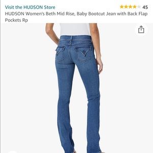 Hudson Womens Beth Mid Rise Baby Bootcut Jean 27